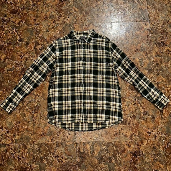 Eddie Bauer Men’s Button Up Flannel Shirt Plaid Size Large 100% Cotton - Picture 1 of 9